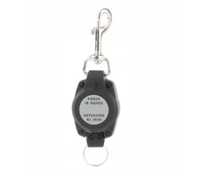 Reguliuojamas Gear Keeper Quick Connect/release Retractor su 18 Oz metaliniu kabliu