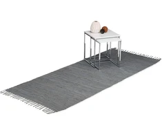 Relaxdays 100% medvilninis vienspalvis patchwork stiliaus kilimas su kutais