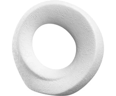 Relaxdays Leonardo Home Oggetto 059010 keraminis objektas, 1 vnt., stilingas keraminis meno kūrinys, moderni dekoracija su gaivinančia atmosfera, apvalios formos, traukiantis akį, rankų darbo, aukštis 17 cm, baltas