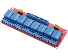 Pagrindinė plokštė Relės modulis, Akozon 8 kanalų optroninis relės modulio plokštė, aukšto ir žemo lygio trigeris 5v/12v/24v su keturiomis tvirtinimo varžtų skylėmis (5v)