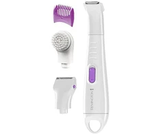 Remington bikini rinkinys smooth &amp; silky Wpg4035, atsparus vandeniui, įsk. šveitimo šepetėlis, mini folijos skutimosi priedas, šukų priedas, baltas