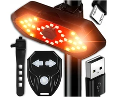 Renew Force Galinga galinė dviračio lemputė su posūkio signalais, led, usb