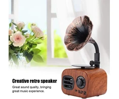 Kompiuterio kolonėlės Retro Bluetooth Garsiakalbis, Nešiojamas 5w Medienos/plastiko