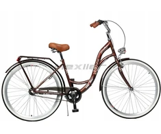 Retro miesto dviratis Mexller Village 28 Shimano 3 pavaros, lenkiškas, rudas