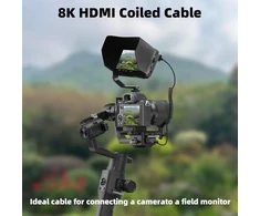 Riieyoca 8k 90 laipsnių Hdmi į Hdmi trumpas spiralinis kabelis, aukštyn kampu 48gbps didelio greičio Hdmi2.1 palaiko Hdr, 8k@60hz, 4k@120hz, suderinamas su vaizdo kameromis, monitoriais (aukštyn)