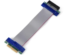 Riser kabelis, Pci-e Professional, 1 x 4 x 8 x 16 x nuo vyriško iki moteriško, Vga vaizdo plokštė, lankstus riser prailginimo kabelis (pci-e 4x į 4x)