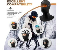 Rockbros balaklava dviračių vyriška slidinėjimo kaukė neperpučiama balaklava vyrams ir moterims veido apsauga skirta važinėjimui dviračiu lauke šilta, juoda