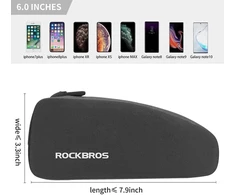 Rockbros vandeniui atsparus dviračio rėmo krepšys, tvirtinamas ant viršutinio vamzdžio, skirtas kalnų ir plento dviračiams, 1,6 l / 1 l, dviračio priedai, m/l