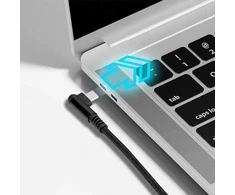 Roficord Usb Type C įkrovimo laidas, 3a, [2 vnt. 3m+3m] stačiu kampu 90 laipsnių greito įkrovimo pintas laidas, suderinamas su Galaxy S10, S9 ir kitais Type-c įrenginiais (3m+3m, pilkas)
