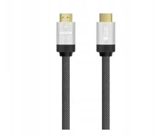 Roline Sidabrinis Monkey Hdmi 2.0 kabelis su pynimu - Hdmi 8 metrų iki 18 Gbit/s