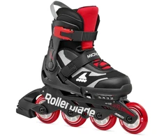Rollerblade Microblade Juodas Raudona riedučiai, dydis 33-36,5