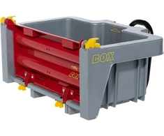 Rollytoys priekaba rollybox (pakreipimo funkcija, pilka/raudona spalva, vaikams nuo 3 iki 10 metų, vaikų traktorėliams) 408948