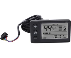 S866 dviračio kompiuteris Lcd matuoklis elektriniams dviračiams, 24v 36v 48v elektrinio paspirtuko valdymo skydelis su Sm kištuku dviračio spidometras odometras 22.2mm vairui