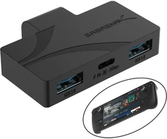 Sabrent Usb-c 3 prievadų žaidimų stebulė Steam Deck