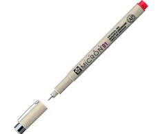 Sakura Pigma Micron 01 raudonas rašiklis, 0.25mm