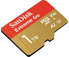 Sandisk 1tb Extreme Go Micro Sdxc Uhs-i atminties kortelė 1 Tb + Sd adapteris