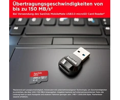 Sandisk Ultra Android Microsdxc Uhs-i atminties kortelė 256gb + adapteris (išmaniesiems telefonams ir planšetiniams kompiuteriams, A1, Class 10, U1, Full Hd vaizdo įrašams, iki 150mb/s skaitymo greitis)