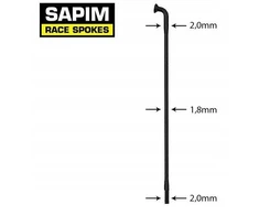 Sapim Race 2.0-1.8-2.0 mm stipinas, juodas, 252 mm