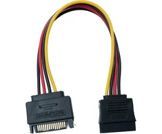Sata prailginimo laidas 20cm, 15 kontaktų M/f, Ssd/hdd