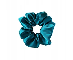 Satino scrunchie plaukų gumelė Smaragdinė