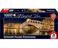 Schmidt Spiele 59620 dėlionė Manfred Voss, Rialto tiltas, 1000 detalių panorama, įvairiaspalvė