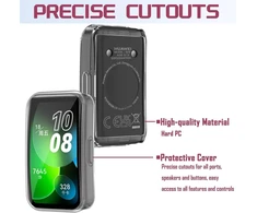 Sciuu dėklas, suderinamas su huawei band 8 išmaniuoju laikrodžiu, [2 vnt.] visapusiškas apsauginis dėklas su ekrano apsauga, lankstus tpu dėklo apvalkalas, pilna apsauga, skirtas huawei band 8, juodas + skaidrus