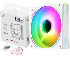 Segotep Baltas ventiliatorius 20x Argb Pwm Infinity diodų 120mm tylus su varžtais!