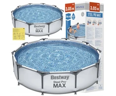 Šeimos sodo karkasinis baseinas Bestway 56406 vaikams 305x76cm + lopas