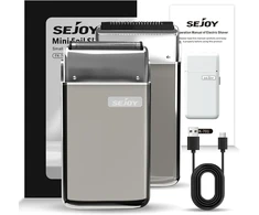 Sejoy Seolfor nešiojama elektrinė barzdaskutė vyrams su dantukais ir tinklelio ašmenimis, magnetinio adsorbcijos galvutė, dinaminė juostelės Led, Ipx7, mini elektrinė folinė barzdaskutė vyrams