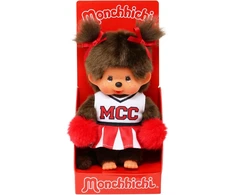 Sekiguchi Co., Ltd. Sekiguchi 252879 originalus monchhichi mergaitės palaikymo šokėjos minkštas žaislas, apie 20 cm, rudas pliušinis