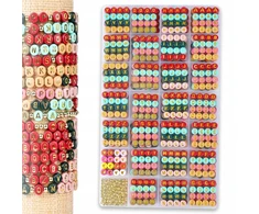 Ses Sjzwsd Raidžių formos perlai ir perlai apyrankėms 1800 Multicolor Diy rinkinys