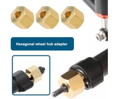 Sg store 4 vnt. 6 mm žalvarinių ratų šešiabriaunių stebulių prailginimo adapterių, suderinamų su 1/18 trx4m rc vikšriniu automobiliu, atnaujinimo dalių keitimo priedai