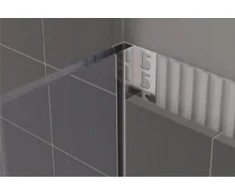 Sieninė dušo padėklo juosta stiklui 11mm sidabro poliruota/matinė