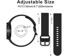 Silikoninė apyrankė, skirta Huawei Watch Gt 2 42 Mm/watch Gt 3 42 Mm/watch Gt 3 Pro 43 Mm/watch 2, 20 mm sportinės apyrankės laikrodžio dirželis, pakaitinė apyrankė, skirta Realme Watch (darkpurple)