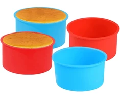 Silikoninės kepimo formelės, 4 vnt., 10 cm skersmens