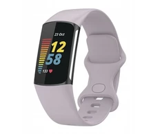 Silikoninis levandų spalvos dirželis, skirtas Fitbit Charge 5