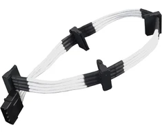 Silverstone Sst-pp07-btsw 4-pin Molex į 4x Sata 30cm prailgintuvas - Baltas