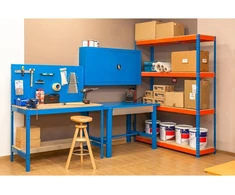 Simonrack autoclick Plus 3/400 lentynų komplektas, mėlynas