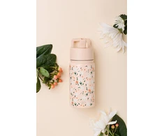 Simple Modern vaikiška vandens buteliukas su šiaudeliu | Izoliuota nerūdijančio plieno daugkartinio naudojimo gertuvė vaikams, mergaitėms, berniukams | Summit kolekcija | 414 ml, Chloe Floral
