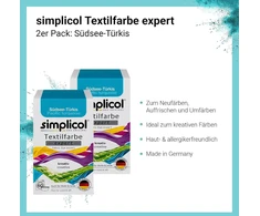 Simplicol Expert tekstilės dažai kūrybiškam ir paprastam dažymui - 18 spalvų - dažymas skalbimo mašinoje ir rankomis