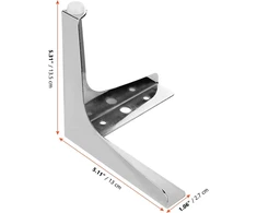 Sofa Sinjeun, 12 vnt., 13 cm metalinės trikampės baldų kojos, metalinės sofos kojos, baldų kojelės, sofos kojelės spintelėms, stalams, sofoms, kėdėms, "pasidaryk pats" stalui, sidabrinės