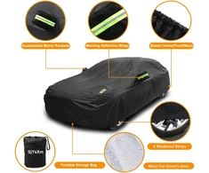 Sjysxm Automobilinis tentas, suderinamas su Porsche 911 992 991 997 996 (99-24)/ 718 986 987 981 982 (96-24), vandeniui atsparus automobilio uždangalas, automobilio garažo uždangalas, automobilinis tentas, vidaus ir lauko automobilio uždangalas, juodas