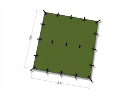 Škotiškas Tarpas, Dd Hammocks brezentas 3x3 alyvuogės