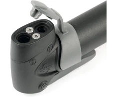 Sks Germany Twinjex Mini pompa (oro pompa visų tipų ventiliams, ergonomiška rankena, perjungiamas aukšto slėgio lygis, su pompos laikikliu, pagaminta Vokietijoje, maks. slėgis: 10 bar / 144 Psi)