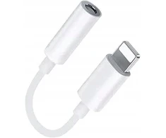 Slimline Xinlie adapteris iš lightning į mini jack 3,5 mm baltas, skirtas iphone ipad ausinėms