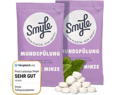 Smyle Freshmint burnos skalavimo tabletės, 100% natūralūs ingredientai, burnos skalavimo tabletės, be plastiko, ilgalaikis gaivumas, 2 mėnesių atsarga
