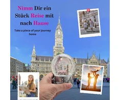 Sniego gaublys Miuncheno panorama, sidabrinis pagrindas
