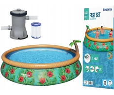 Sodo praplėtimo BASEINAS BESTWAY 457/84 cm 15FT + filtro siurblys + filtras