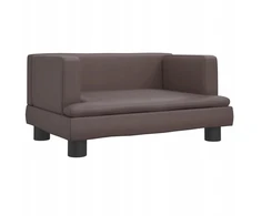 Sofa vaikams, ruda, 60x40x30 cm, dirbtinė oda