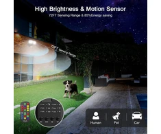 Solla Led prožektorius su judesio davikliu, 3000 lm, itin ryškus lauko prožektorius, ip65 atsparus vandeniui apsaugos žibintas, 5000 k, 2 galvučių prožektorius, skirtas garažui, sodui, verandai, įvažiavimui, juodas